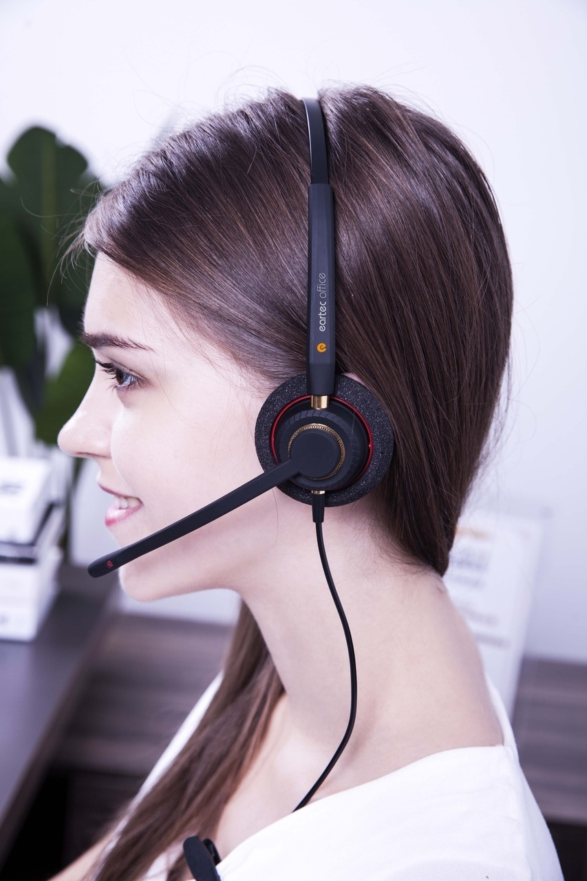 Agfeo DECT 33 IP / DECT 60 IP compatible duo flex boom headset - EAR510D