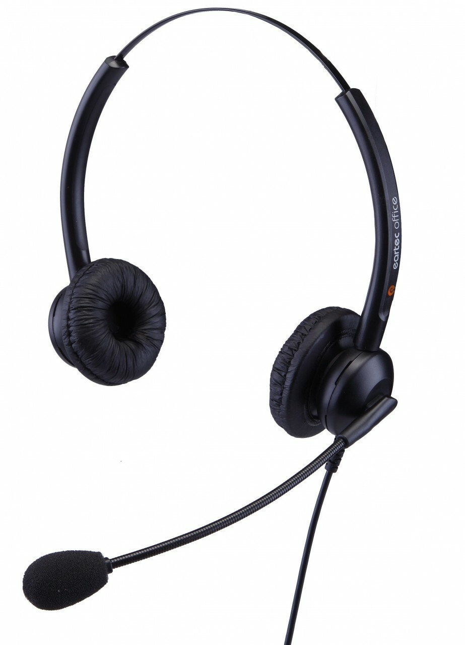 Agfeo T 15 / ST 15 compatible duo ultra flex boom headset - EAR308D