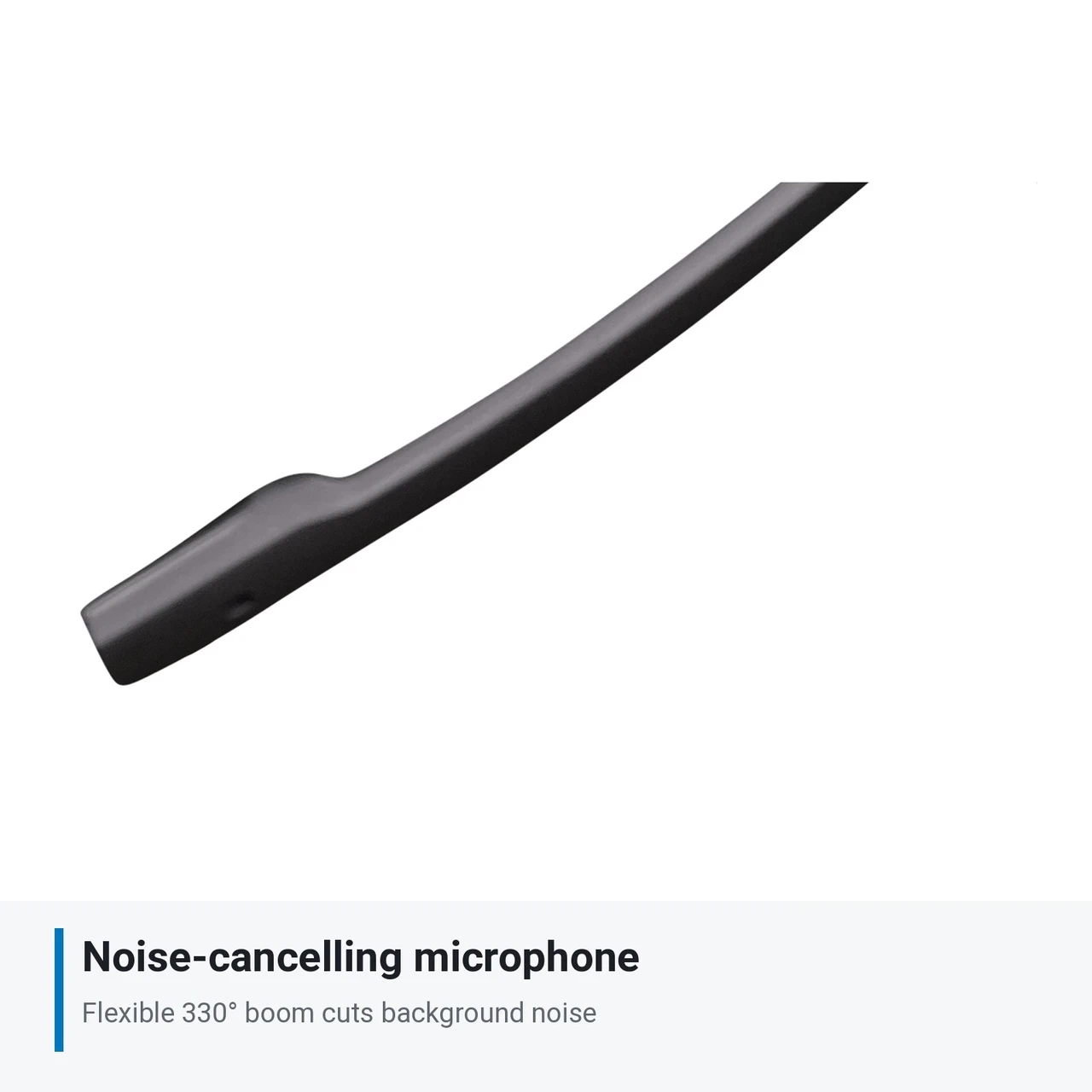 Noise-cancelling microphone on the flexible 330-degree boom of the Eartec Office 308D headset