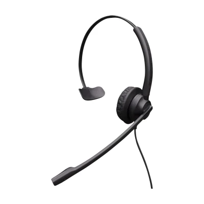 Eartec Office 308 monaural office headset with leatherette cushion and Easyflex microphone boom