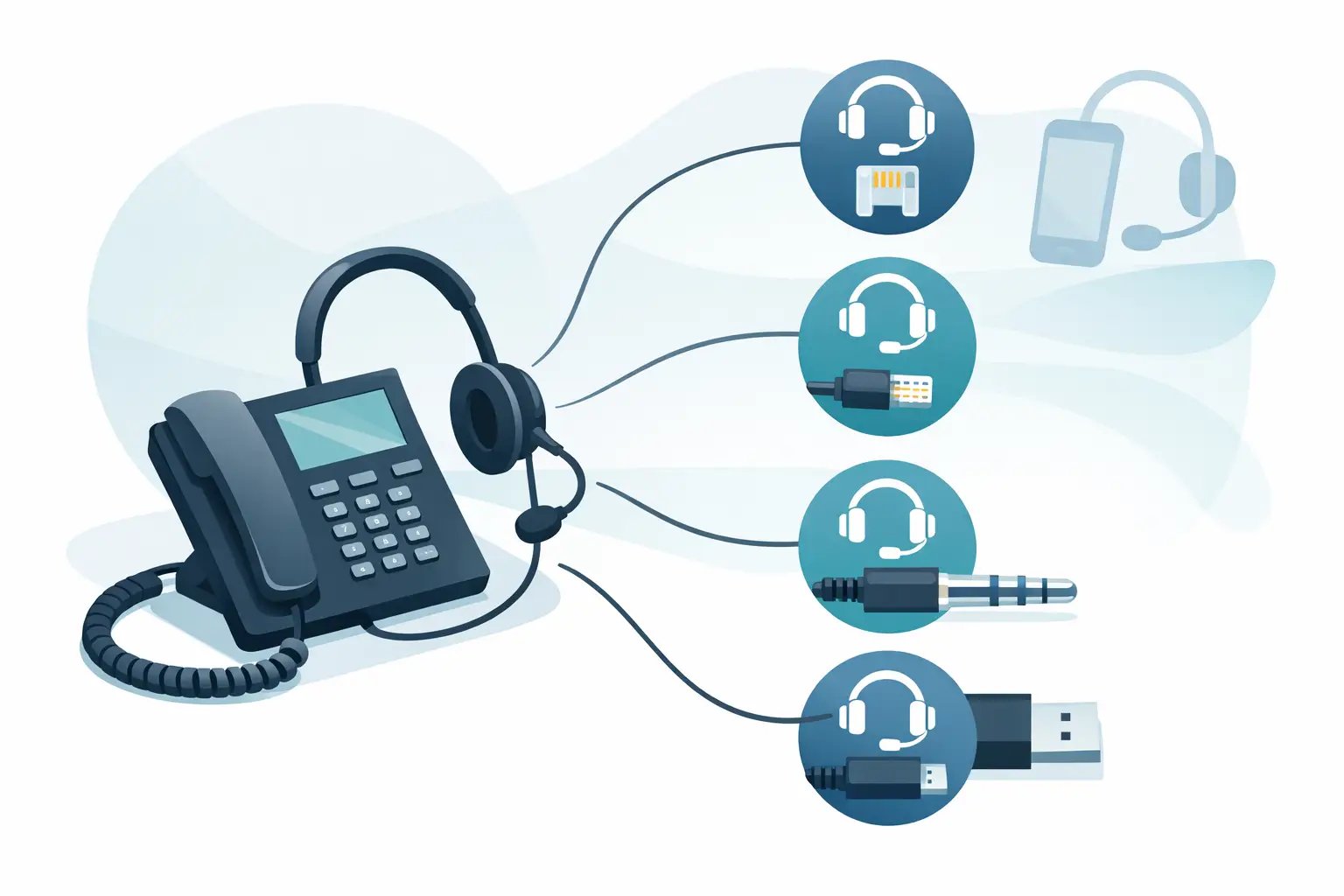How to Identify Phone Headset Port Connections