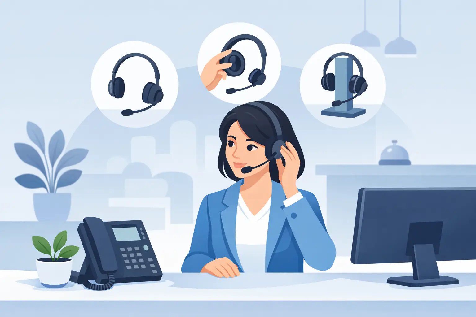 How to Outfit Reception Phone Headsets Properly