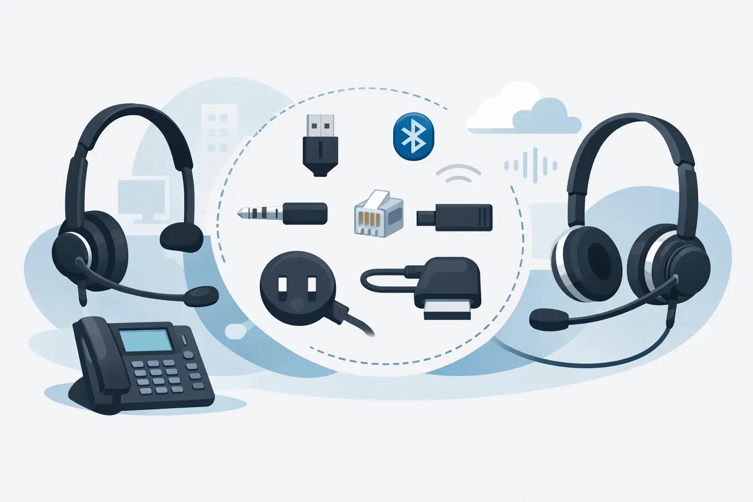 Office Telephony Headset Connector Guide