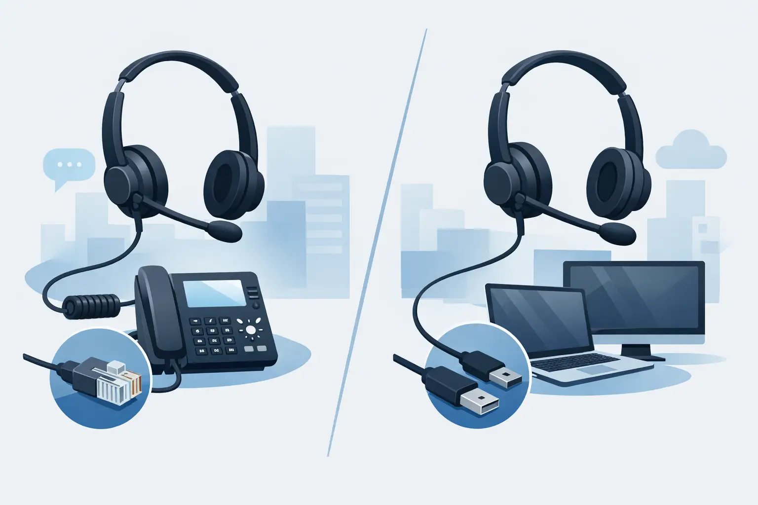 RJ9 vs USB Headsets for Business Phone Calls