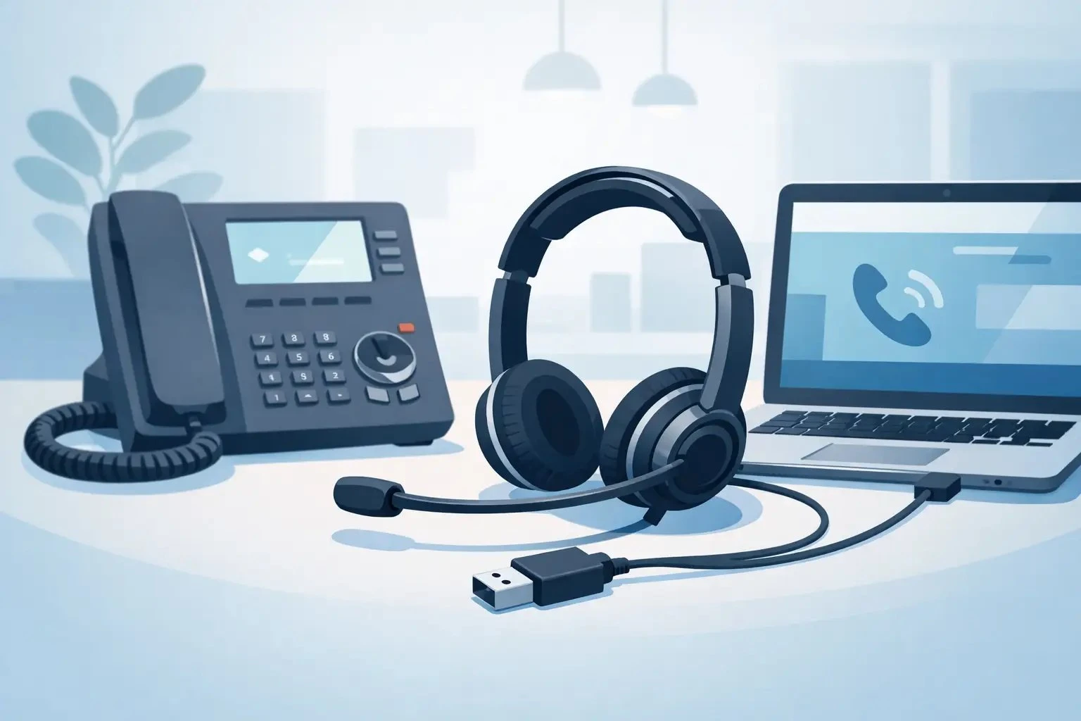 Choosing a USB Headset for Desk Phone Use
