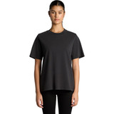A black heavy faded T-shirt with a relaxed fit, featuring short sleeves and a round neckline.