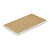 A Reflex Notebook - Small with a plain, brown cover and white edges, designed for office and business use.