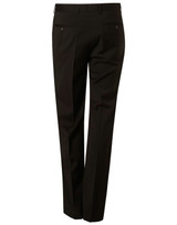 Black men's polyviscose stretch pants with a tailored design and back pockets, featuring a logo.