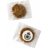 Mixed biscuits individually wrapped in clear cellophane, featuring a light brown colour and a logo on one pack.