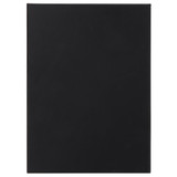 A black gift box with a sleek finish, featuring a branding logo on the surface.