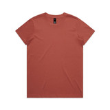 A plain rust-coloured t-shirt with a crew neckline and short sleeves. Features a logo on the label.