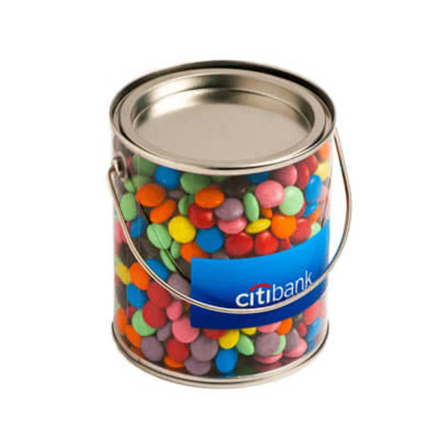 Sticker on Bucket/ Corporate Colours Choc Beans