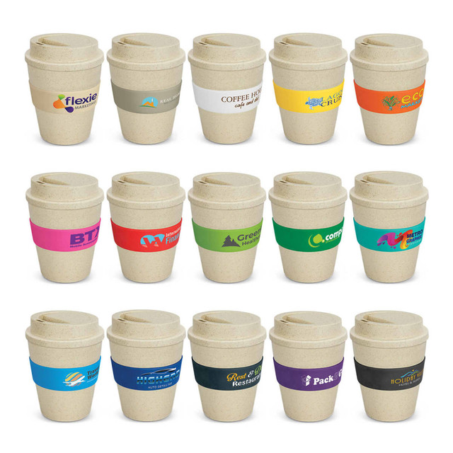 Assorted drink bottles in various colours, featuring branded logos, with a natural finish and a 350ml capacity.