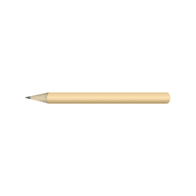 A HB Mini Pencil featuring a simple beige body and a graphite tip.