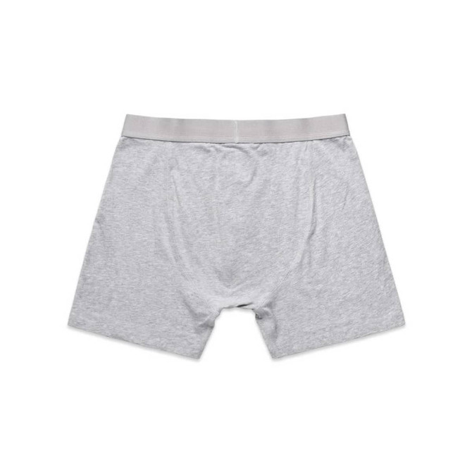 A pair of grey cotton trunks with a comfortable elastic waistband and no visible branding.