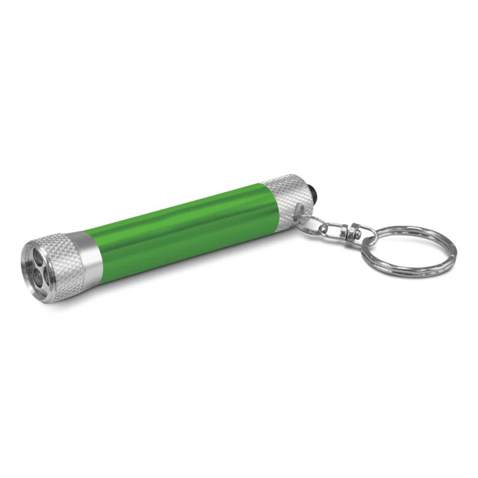 A green Titan Torch Key Ring featuring a cylindrical design with a keychain attachment.