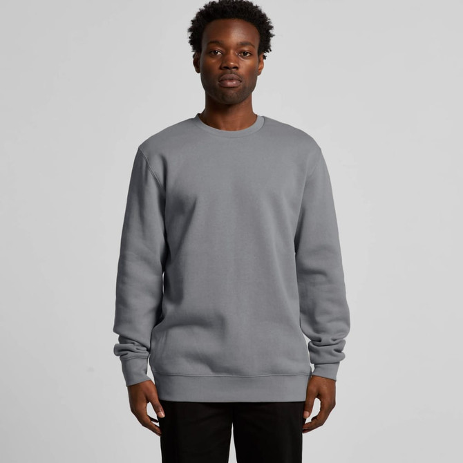 A grey hoodie with long sleeves and a round neckline, featuring a simple design and a logo.