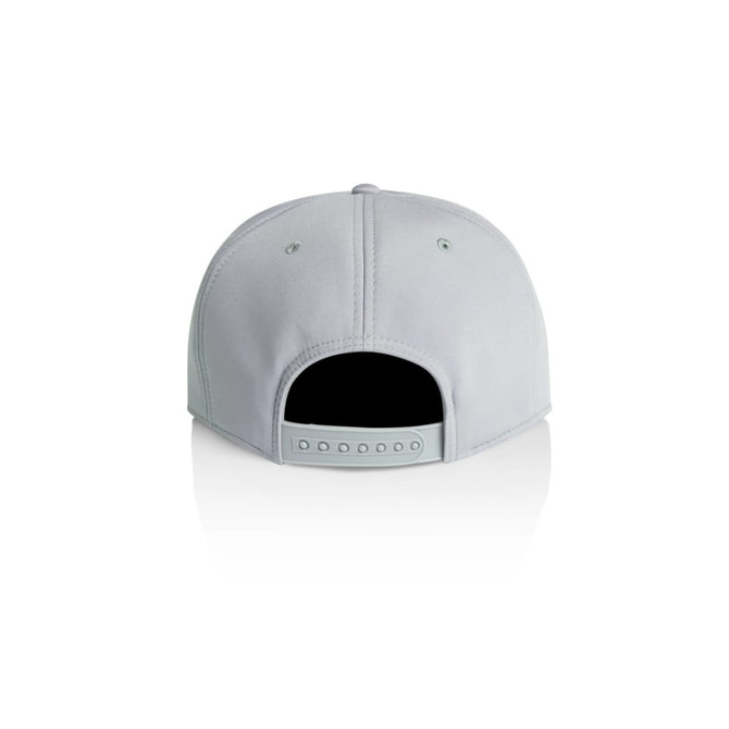 A grey cap with a rear adjustable strap and a solid-coloured design. It features a logo on the front.