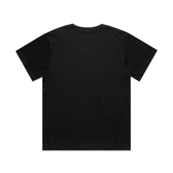 A black V-neck T-shirt with a relaxed fit. The back is plain with no visible design or logo.