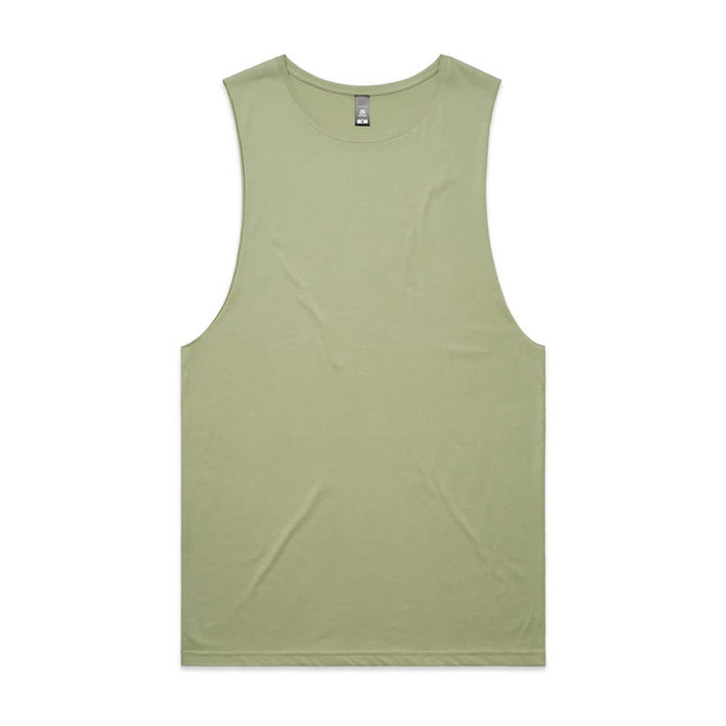 A green singlet tank top with a simple design and a brand logo.