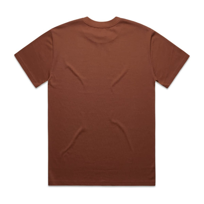 A brown heavy tee shirt with a plain back and no visible branding or text.