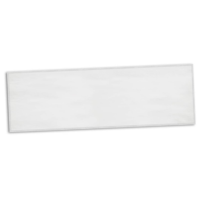 A full-colour sports towel in a rectangular shape, primarily white with an edge trim, featuring a logo.