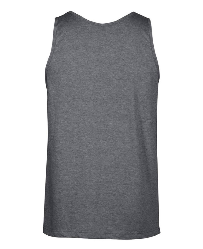 A grey singlet with a simple design and no visible branding on the back.