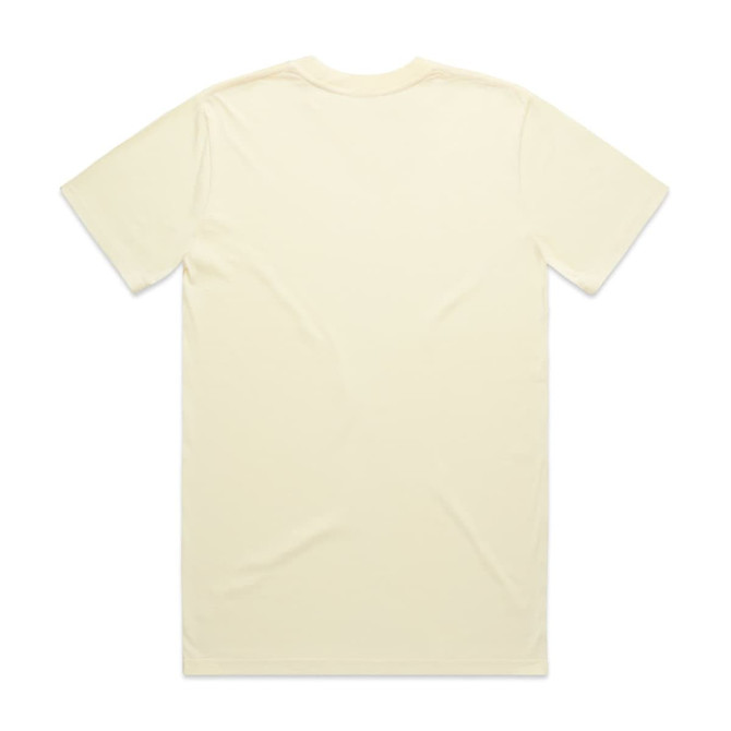 A plain cream Classic Tee t-shirt featuring a simple design in a soft fabric. There is a branding logo visible.