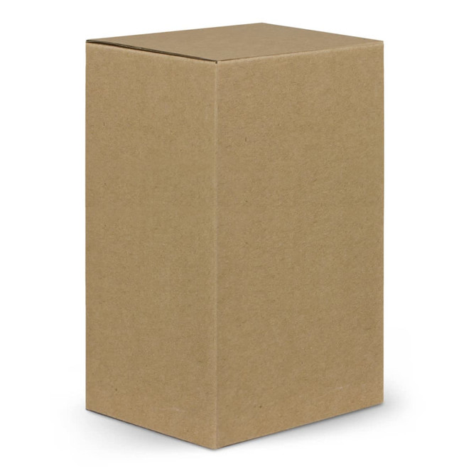 A plain brown cardboard box with a rectangular shape, featuring no visible branding or designs.