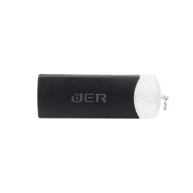 A black Gyro USB flash drive with a clear cap, featuring branding on the side.