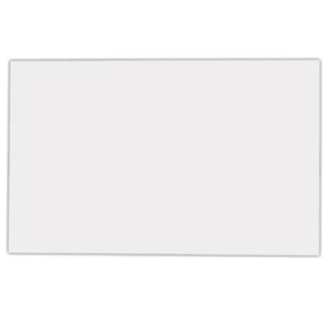 A rectangular fridge magnet in a plain white design, measuring 50mm x 70mm, with a glossy finish.