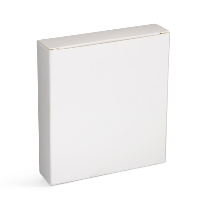 A white, square box designed for packaging the Reveal Circle Wireless Charger Set, featuring a simplistic design.