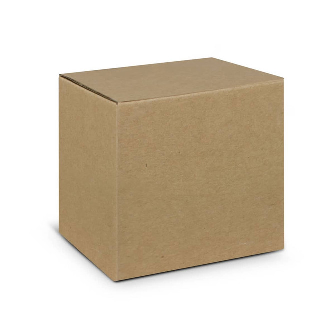 A plain brown cardboard box with a square shape, unmarked and without any visible branding.