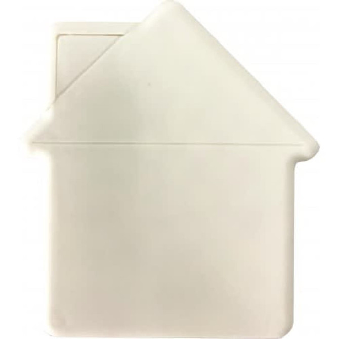 A white house-shaped mint card, featuring a simple and unique design, suitable for promotional purposes.