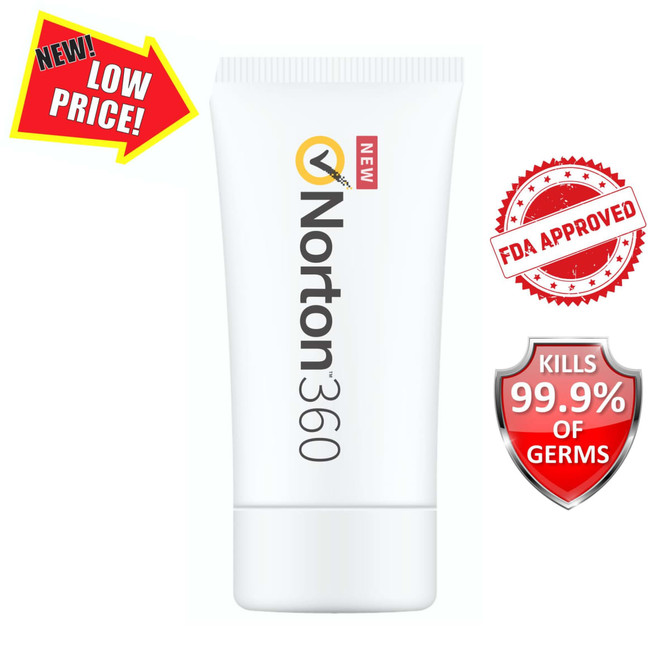 A white hand sanitiser gel tube, 100ml, featuring a logo and containing active ingredients for germ protection.