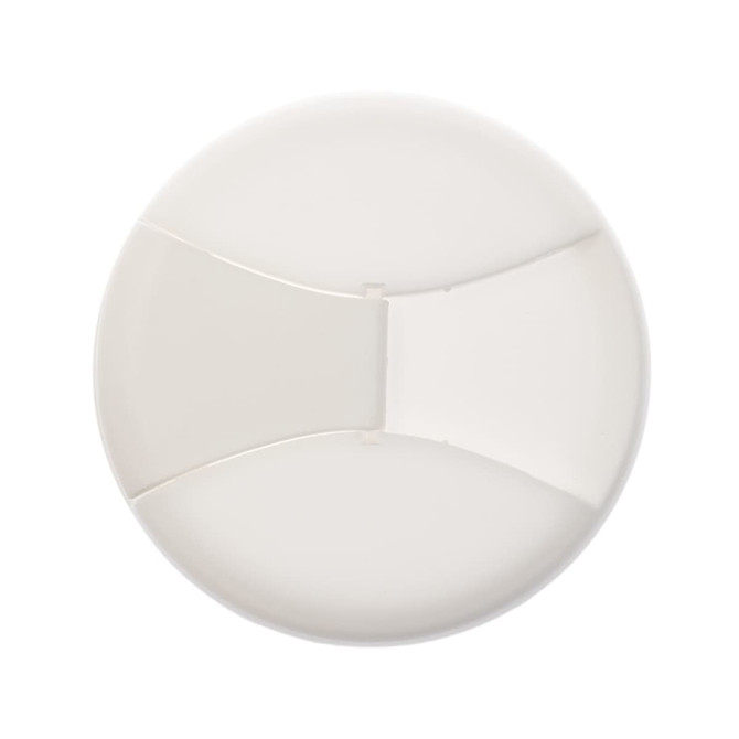 A reusable coffee cup with a flip lid, featuring a white RPET band. The cup has a smooth finish and includes a logo.