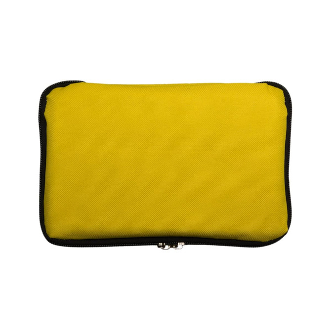 A yellow Subzero Cooler Bag with a zippered closure. The bag features a textured exterior for durability and insulation.