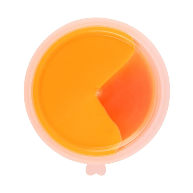 A container of Crazy Bouncing Putty features a vibrant orange and yellow mixture.