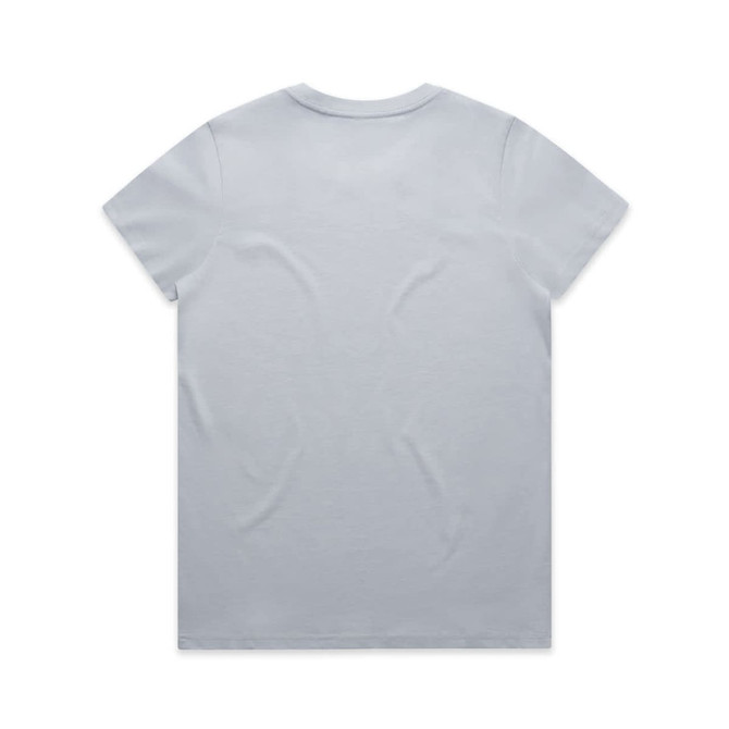 A light grey T-shirt with a plain back and a small logo at the neckline.