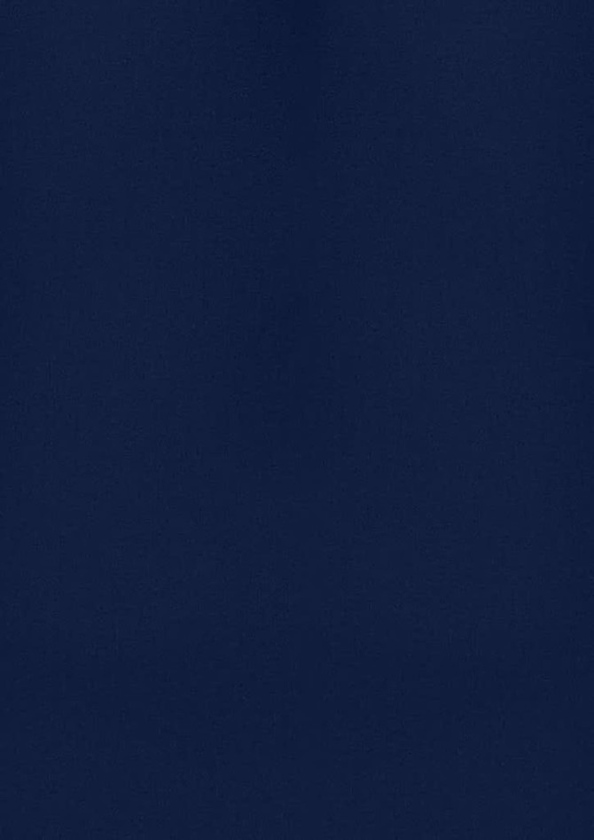 A plain navy short sleeve shirt for women, featuring a subtle logo.