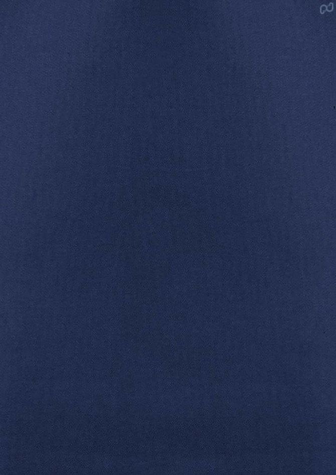 A dark navy women's short sleeve work shirt with a simple design and a logo.