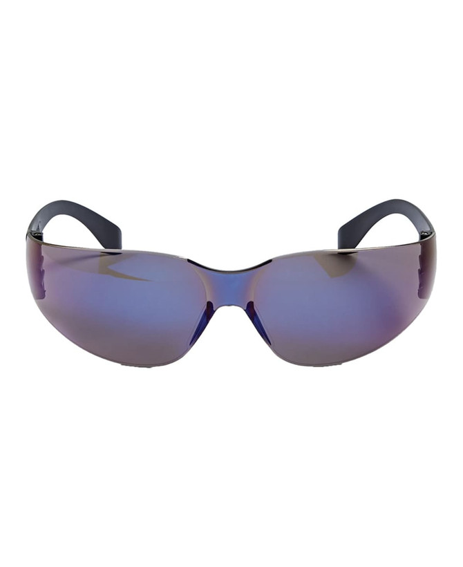 Sunglasses with a sleek, purple-tinted lens and black frames, suitable for outdoor leisure activities.