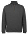 A grey brass 1/2 zip jumper featuring a high collar and a zip closure, with a simple design and no visible logos.