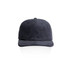 A dark navy cord cap with a structured front and a flat brim. The cap features a logo on the side.
