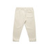 Cream-coloured kids' track pants featuring an elastic waistband and a single back pocket. Includes a logo.