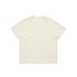 A plain beige T-shirt with a classic crew neckline and short sleeves. It features a small logo.