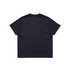 A navy blue T-shirt with a relaxed fit and an unembellished back. The shirt features a logo.