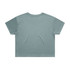 A green crop tee with short sleeves and a round neckline, featuring a plain back design.