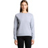 A light grey jumper with long sleeves and a round neckline, featuring a fitted waist and a logo.