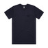 A navy blue classic pocket tee featuring a chest pocket and a simple, clean design.